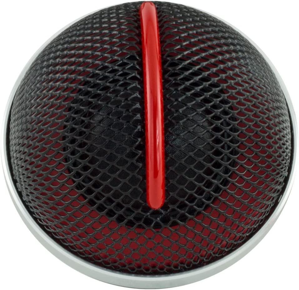 DS18, DS18 SQTW Tweeter 1.10-Inch 120 WATTS Max Silk Dome Neodymium Tweeter Sound Quality with 3M VHB Mounting Tape, Built-in Attenuation Switch (+2/0/-2) - Set of 2 (Black and Red)