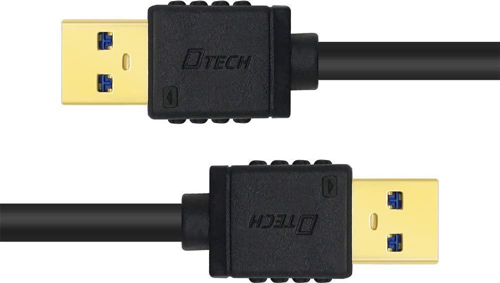 DTECH-AU, DTECH 0.25m USB 3.0 Type A Cable Male to Male High Speed Data Cord in Black