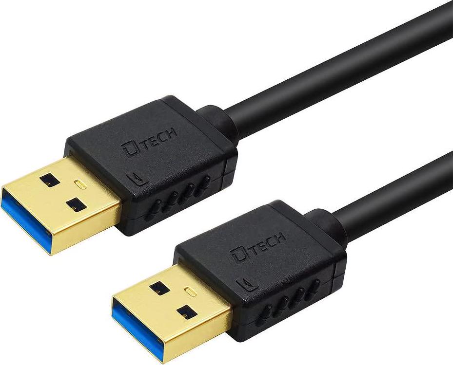 DTech, DTECH 1m USB 3.0 Type A to A Cable Male to Male High Speed Data Charging Cord in Black 3 ft