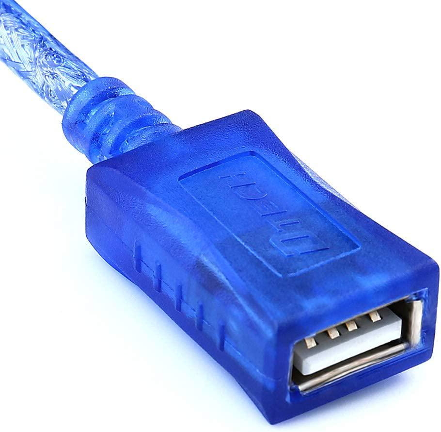 DTech, DTECH USB 2.0 Extension Cable 1.8m USB A Male to A Female Cord in Blue 6ft