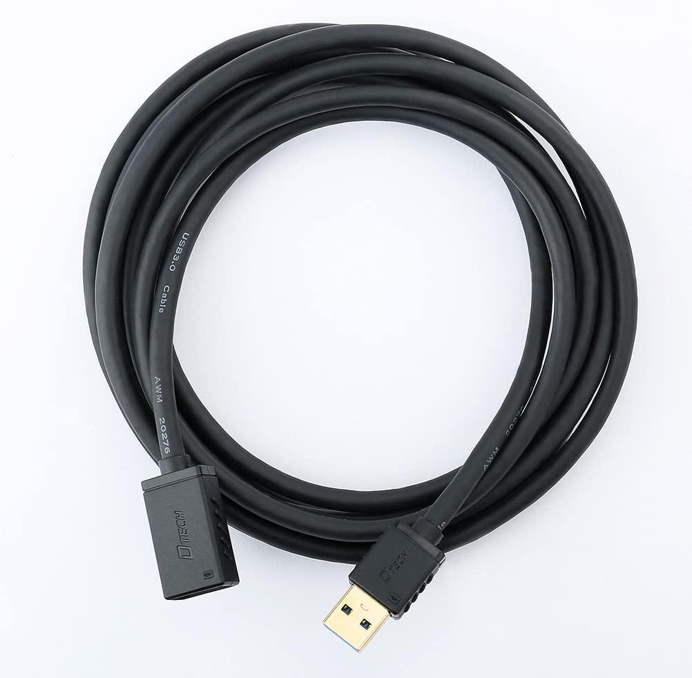 DTech, DTECH USB Extension Cable 1m 3.0 Type A Male to Female High Speed Data Cord in Black 3 ft