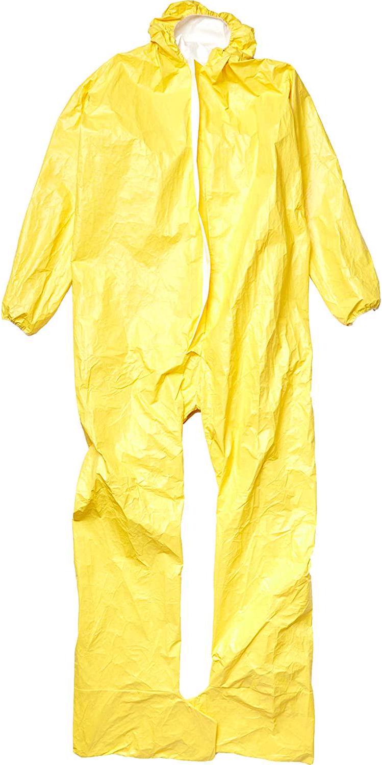 DuPont Industrial & Scientific, DuPont Tychem 2000 QC127S Disposable Chemical Resistant Coverall with Hood, Elastic Cuff and Serged Seams, Yellow 7XL (Retail Pack of 1)
