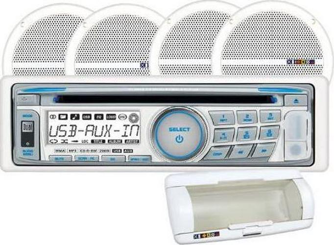 Dual Electronics, Dual MXCP664S1 CD/MP3/WMA Marine Receiver with USB and 6.5-Inch Multi-Fit Speakers