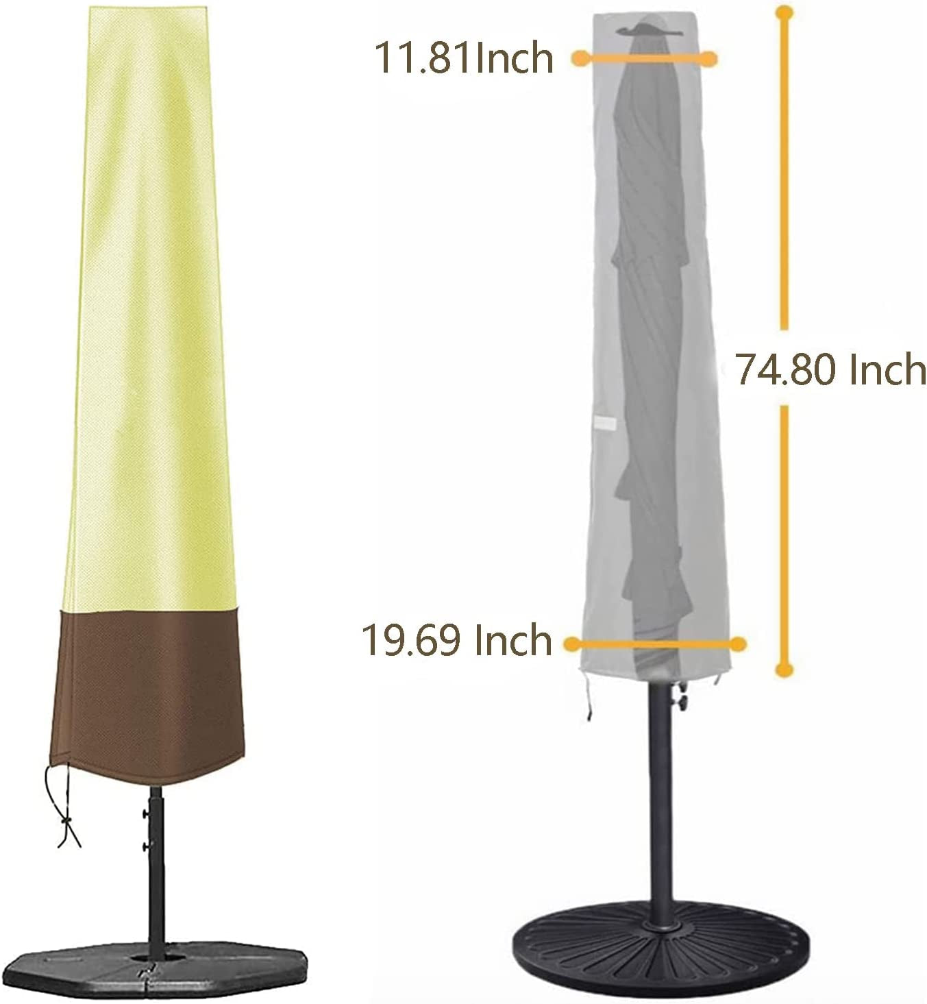 E-feilai, E-Feilai Patio Umbrella Cover, Waterproof Parasol Covers,Outdoor Umbrella Cover for 9-13Ft Outdoor Umbrellas, Uv/Rain/Wind/Dust Protection