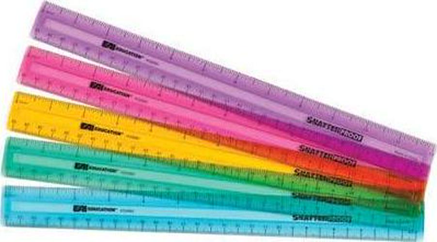 EAI Education, EAI Education 30cm ShatterProof Ruler: Assorted Colours - Set of 10