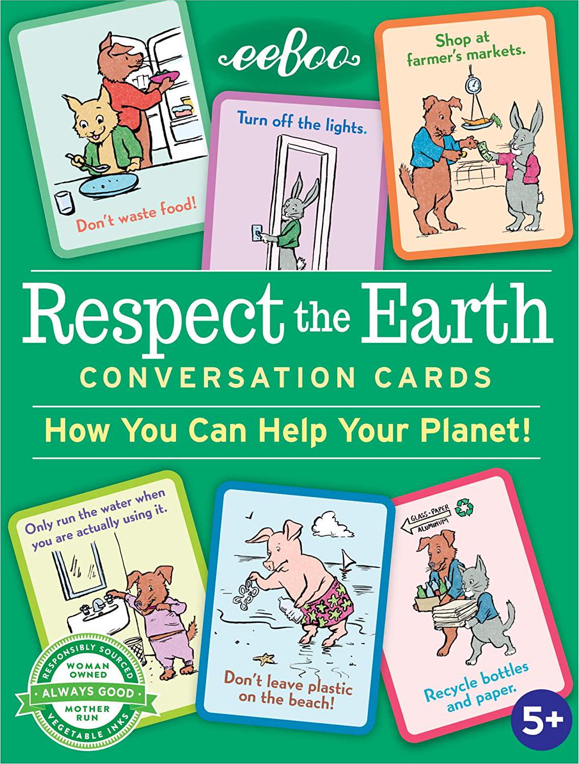 eeBoo, EEBOO Respect The Earth Responsibility Flash Cards, 1 EA