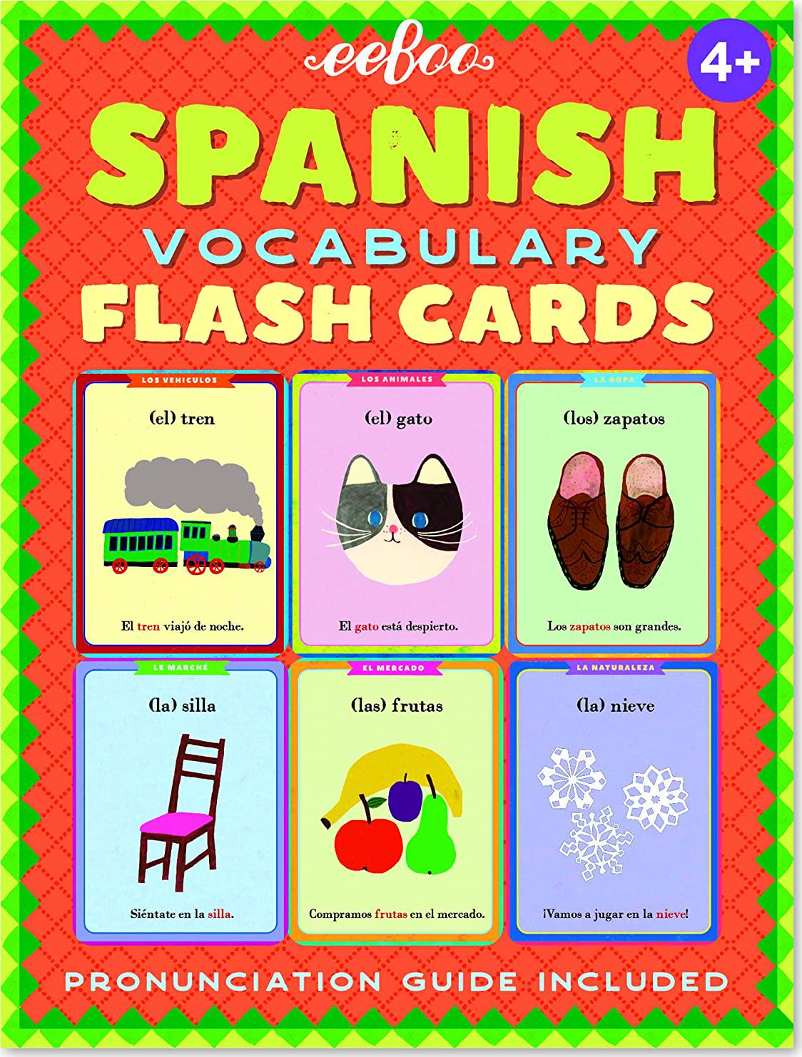 eeBoo, EEBOO Spanish Flash Cards, 1 EA