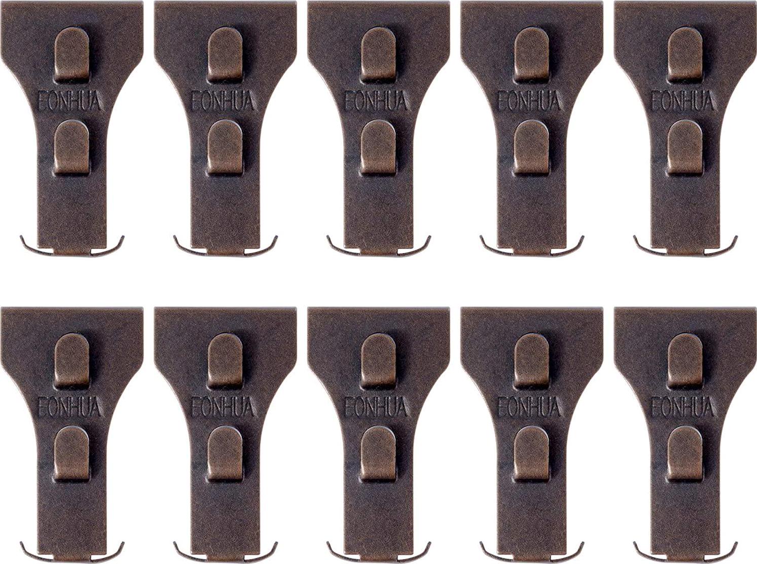EONHUA, EONHUA Brick Hook Clips for Hanging,Metal Fastener Hooks Height Mural Wreath Lights Holiday Decorations Fits Brick 2-1/4 inch to 2-3/8 inch (10pc, Bronze)