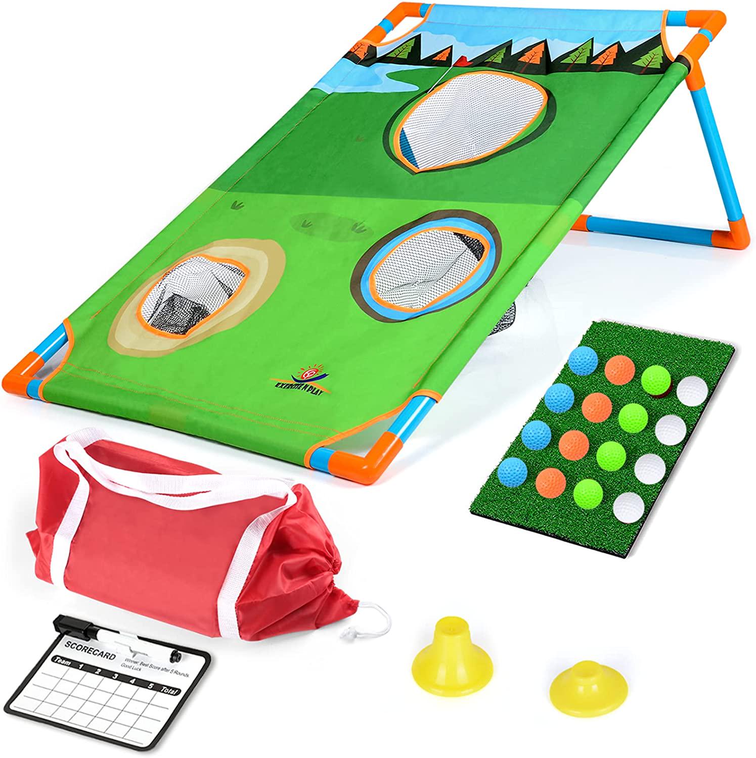 EP EXERCISE N PLAY, EP EXERCISE N PLAY Backyards Golf Cornhole Game |Training Golfing Target Net | Fun New Golf Game for All Ages and Abilities