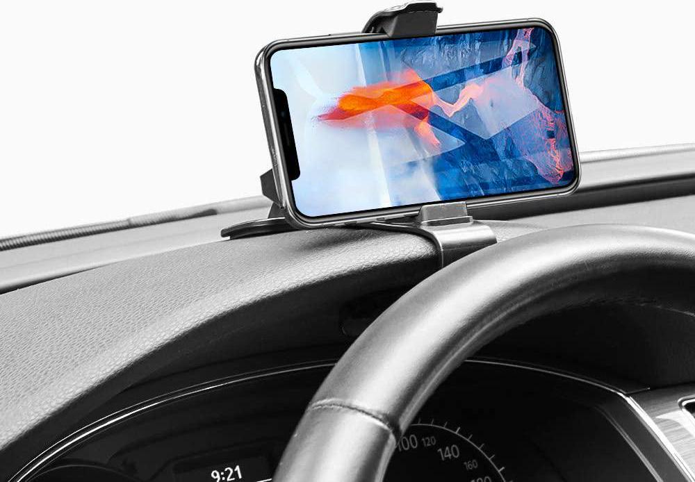 EXSHOW, EXSHOW Car Cell Phone Holder, Car Dashboard Clip Non-Slip Durable Compatible with iPhone 12 Pro/ 11 Pro Max/Xs Max/XR/XS/X/ 8 Plus/ 8/7 Plus/7 Samsung Galaxy S10/ S9/ S8 and Smartphones More