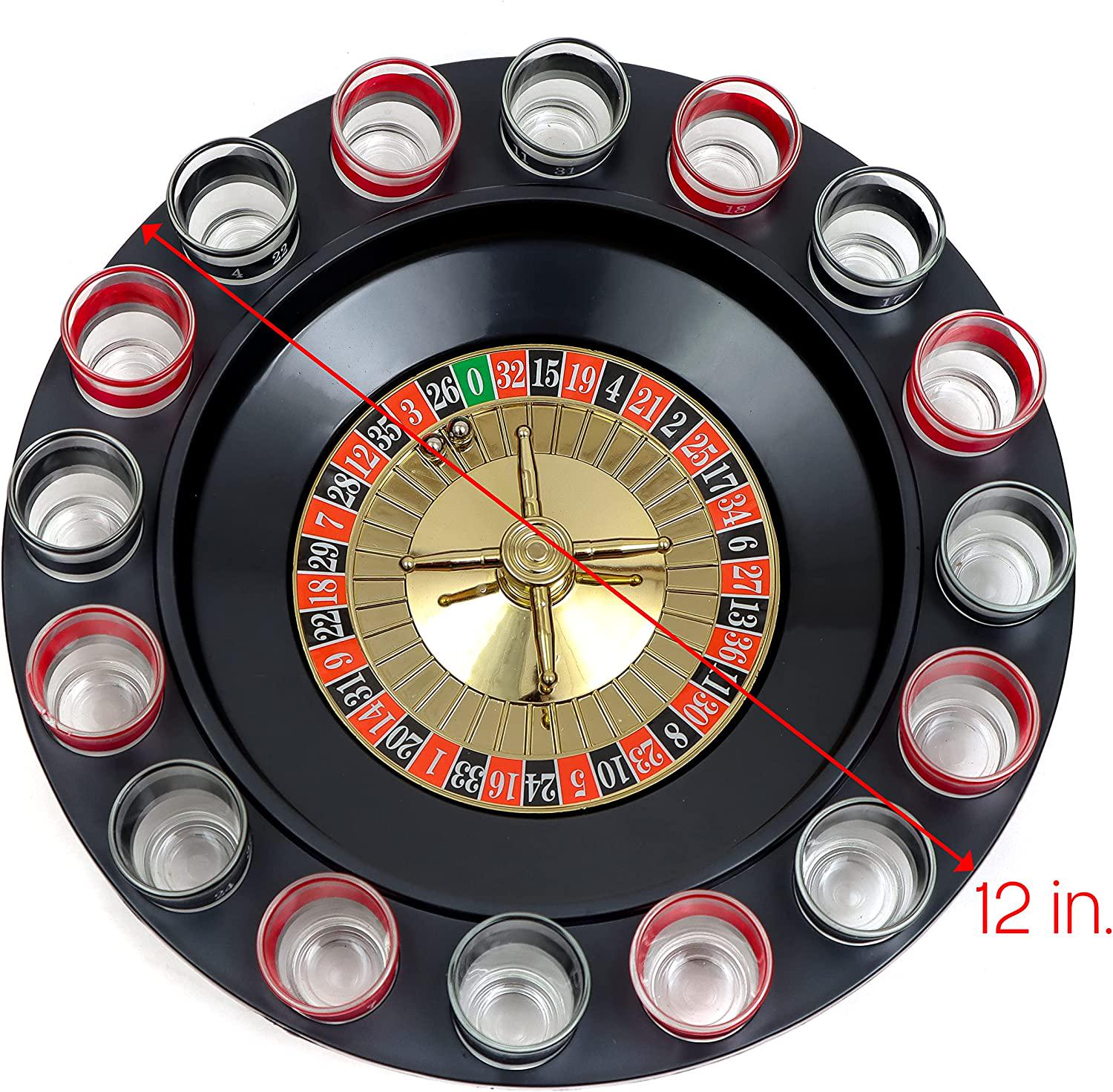 EZ Drinker, EZ DRINKER Shot Spinning Roulette Game Set (16-Piece), (EZ-Roulette)