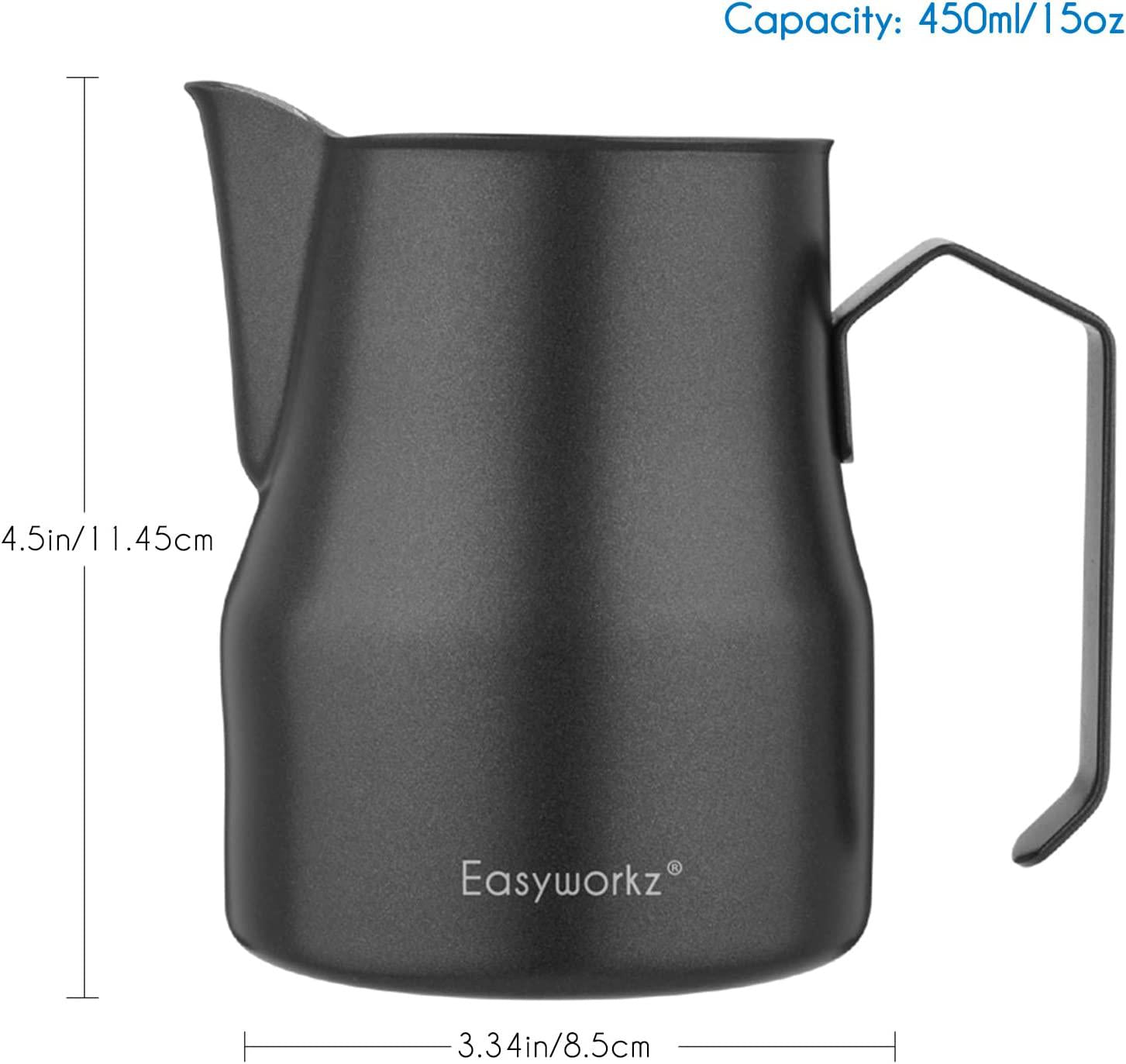 Easyworkz, Easywork Espresso Steaming Pitcher 450ml Stainless Steel Coffee Frothing Picther Milk Jug Cup Cappuccino Latte Art Cup