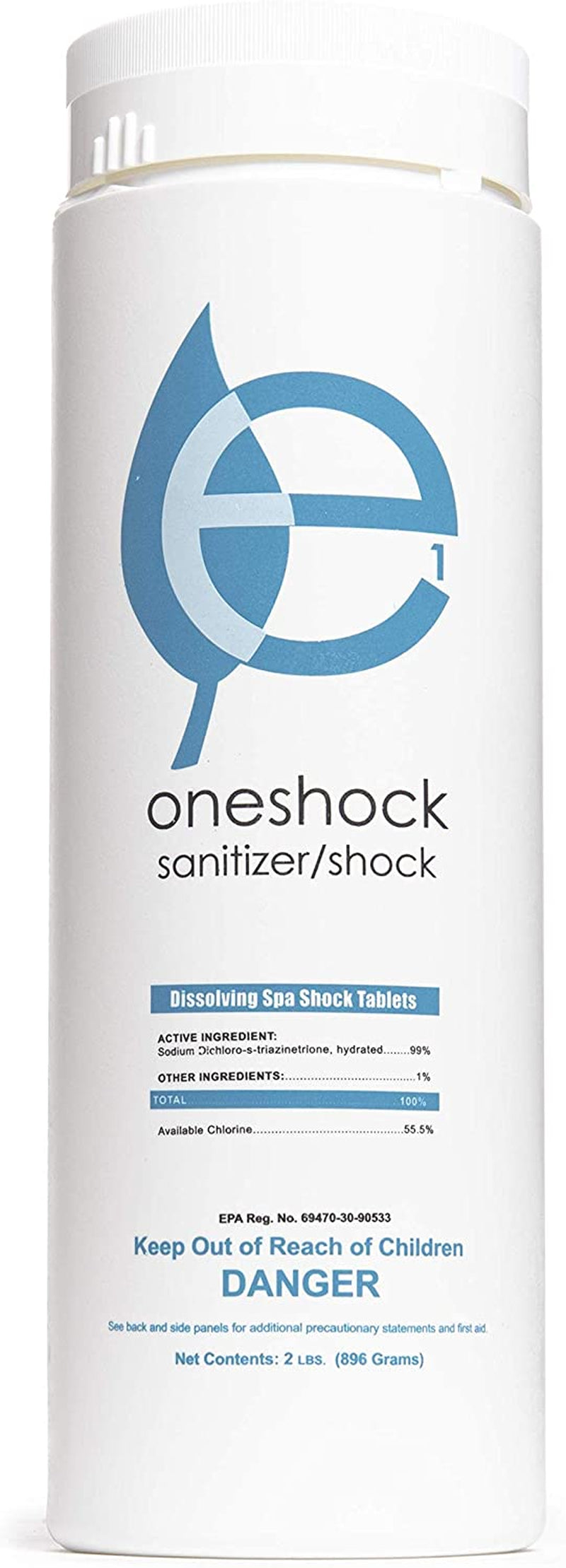 ecoone, Ecoone | Oneshock Spa & Swimming Pool Tablets | Self-Dissolving, Pre-Measured Chlorine Shock & Sanitizer Combo | Clean, Clear & Bacteria Free Water | Swim-Safe Enzymes | Pool Maintenance | 64 Tabs