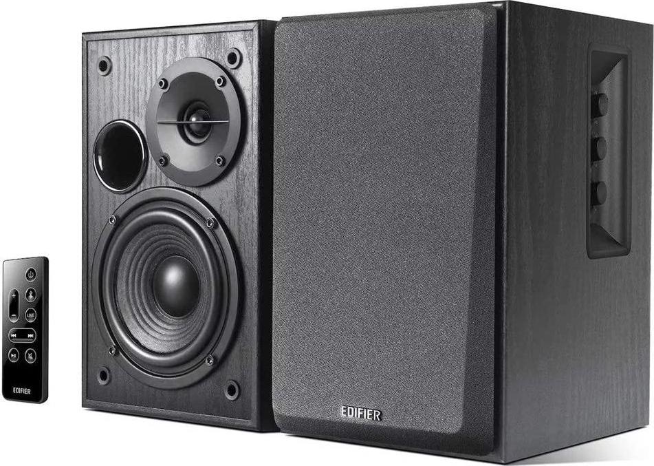 Edifier, Edifier R1580MB Active 2.0 Speaker System with Dual Microphone, Bluetooth, AUX, Dual RCA, 42W RMS, Rich Bass Performance, Ideal for Venues, Meeting Spaces, Wedding, School, Commercial Business