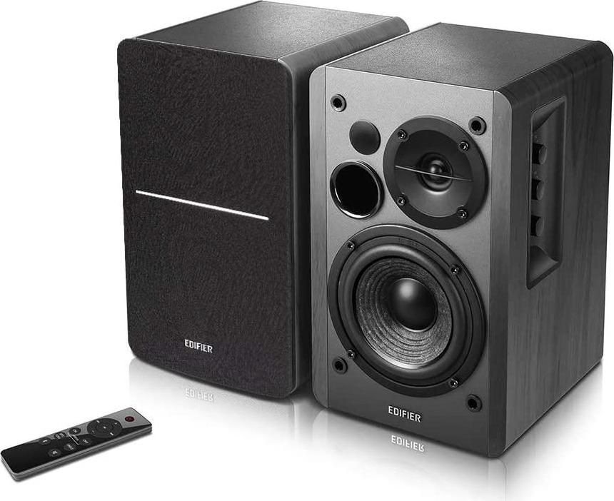 Edifier, Edifier Upgraded R1280DBs Active Bluetooth Bookshelf Speakers - Optical Input - 2.0 Wireless Studio Monitor Speaker - 42W RMS with Subwoofer Line Out - Black