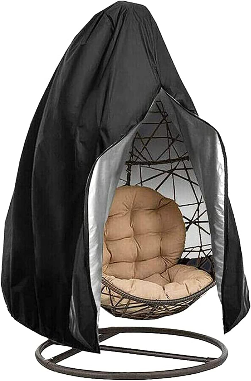 WorthPlanet, Egg Chair Cover Worthplanet Patio Hanging Chair Cover 75 H X 45 W Inches Waterproof Egg Swing Chair Covers with Zipper Buckle and Drawstring W200002