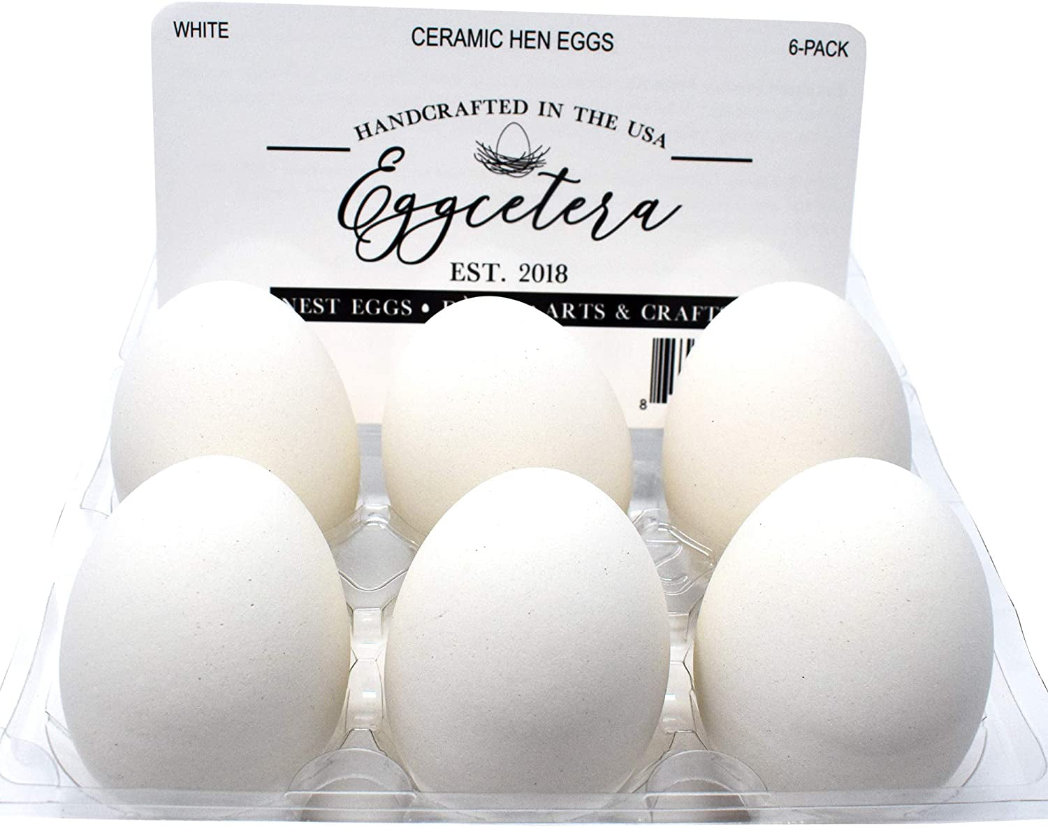 Eggcetera, Eggcetera Ceramic Nest Eggs 6-Pack (White)