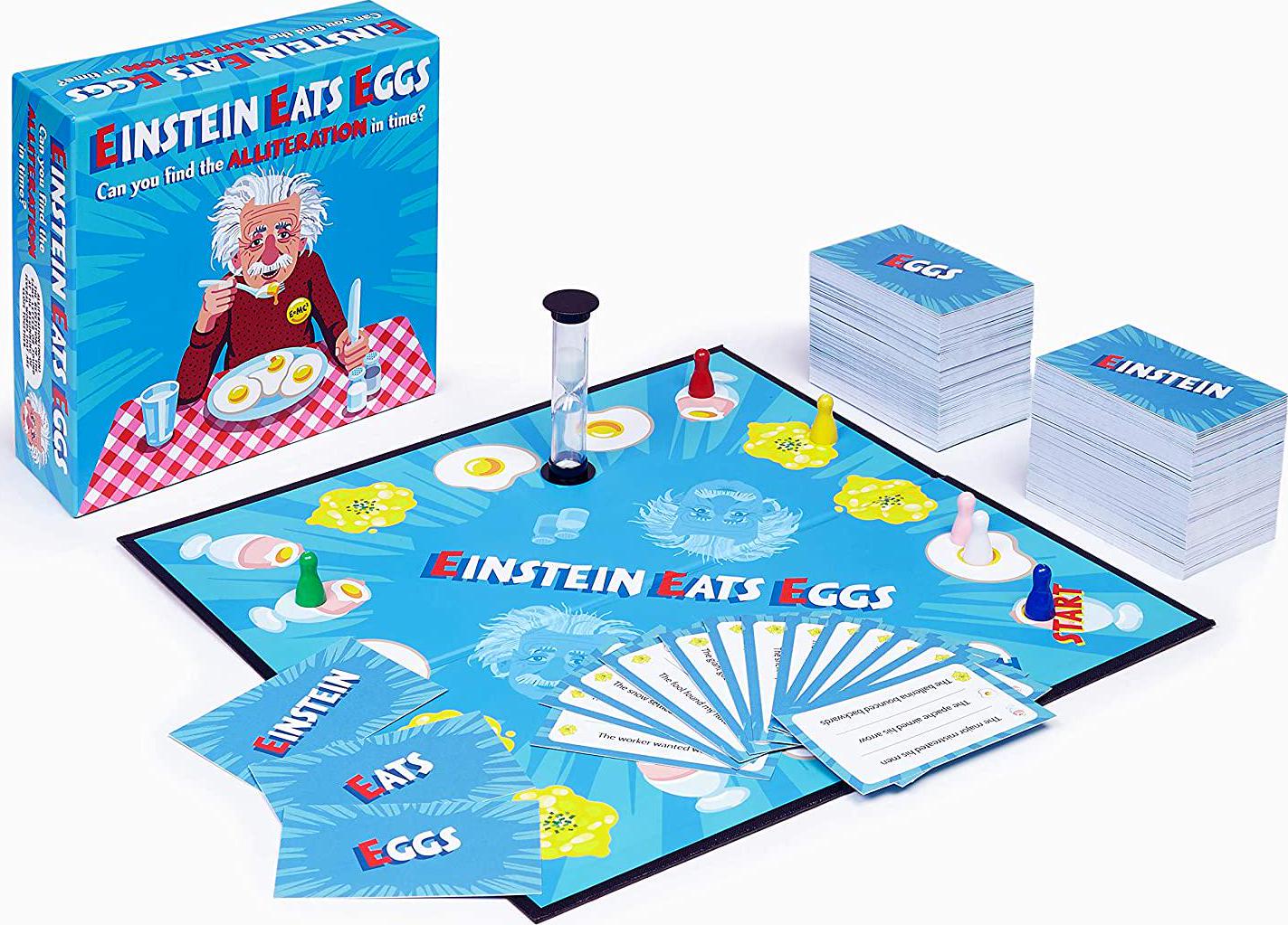 Clarendon Games, Einstein Eats Eggs: The Hilarious Fast-Talking Charades Game of Quick Minds and Mouths that Gets the Whole Family Laughing Party Games for Adults, Teens, Kids.