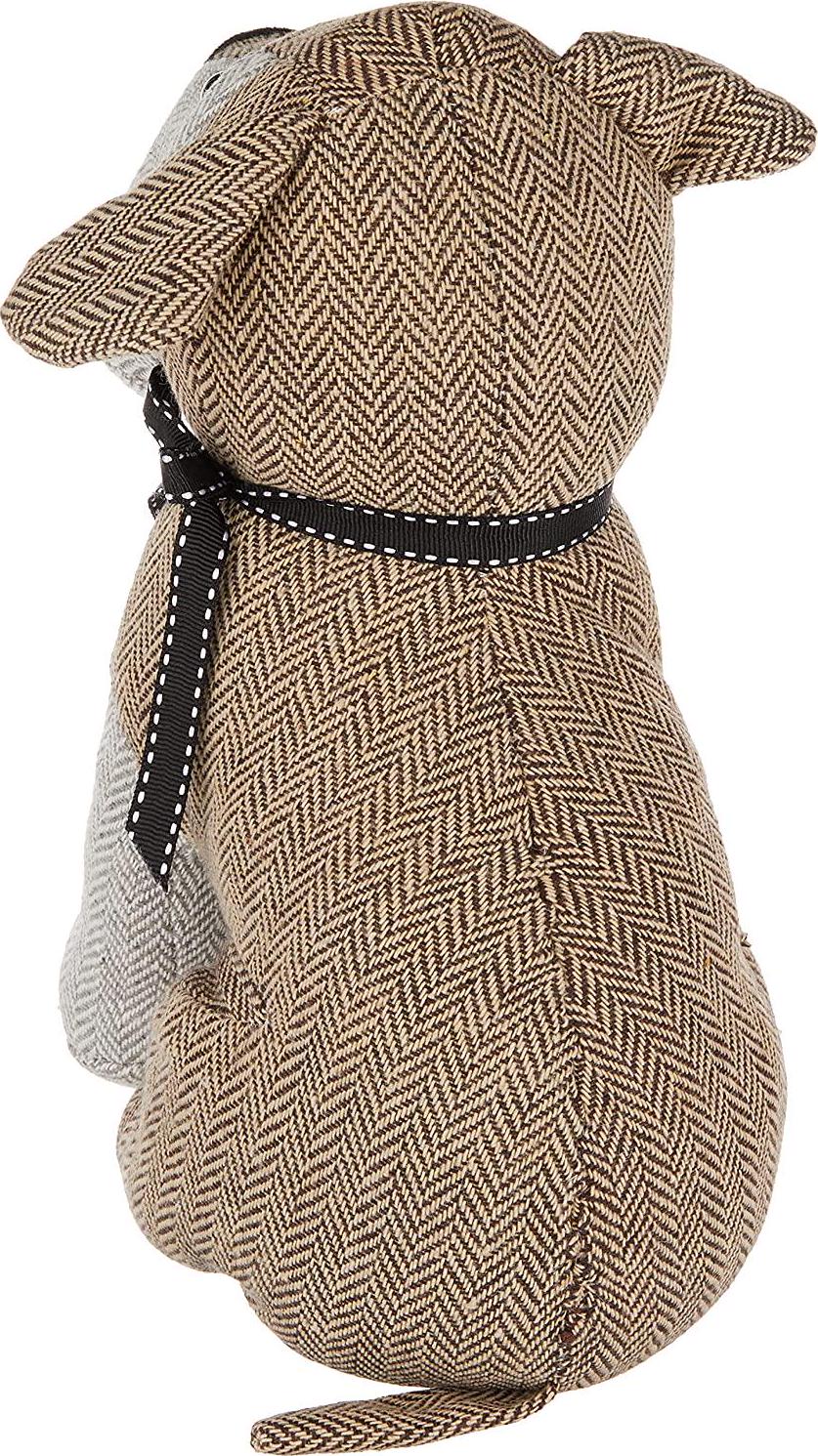 ELEMENTS, Elements Cute Door Stopper for Home and Office - Tweed Brown Dog Weighted Fabric Animal Door Stopper, 10-Inch, Multicolor