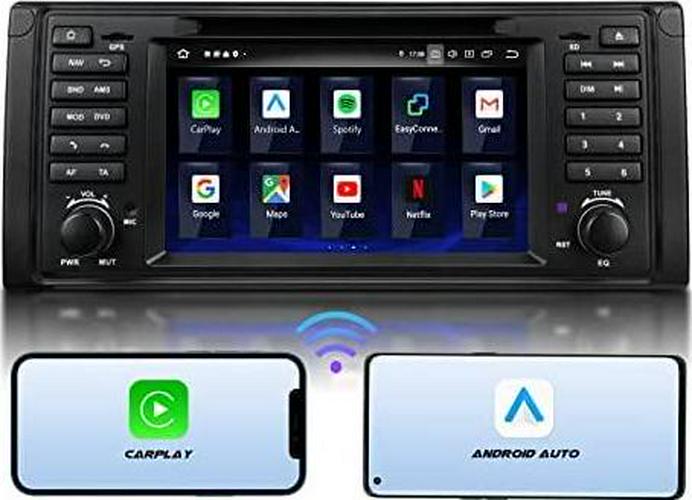 Eonon, Eonon Android 11 Car Stereo, Apple Carplay and Android Auto Car Stereo Receiver, 7 Inch Single Din Car Radio Applicable to BMW 5 Series 1995-2002 (E39), Built-in DSP/IPS Display-R49