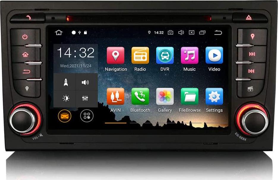 erisin, Erisin 7 inch Car Stereo Radio Android 10.0 Sat Nav for Audi A4 S4 RS4 RNS-E Seat Exeo Support CarPlay Android Auto Wifi Bluetooth OBD DVR DSP TPMS SWC Split-Screen 8-Core 4GB RAM+64GB ROM
