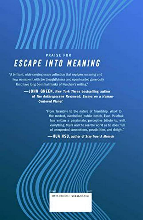 Evan Puschak (Author), Escape into Meaning: Essays on Superman, Public Benches, and Other Obsessions
