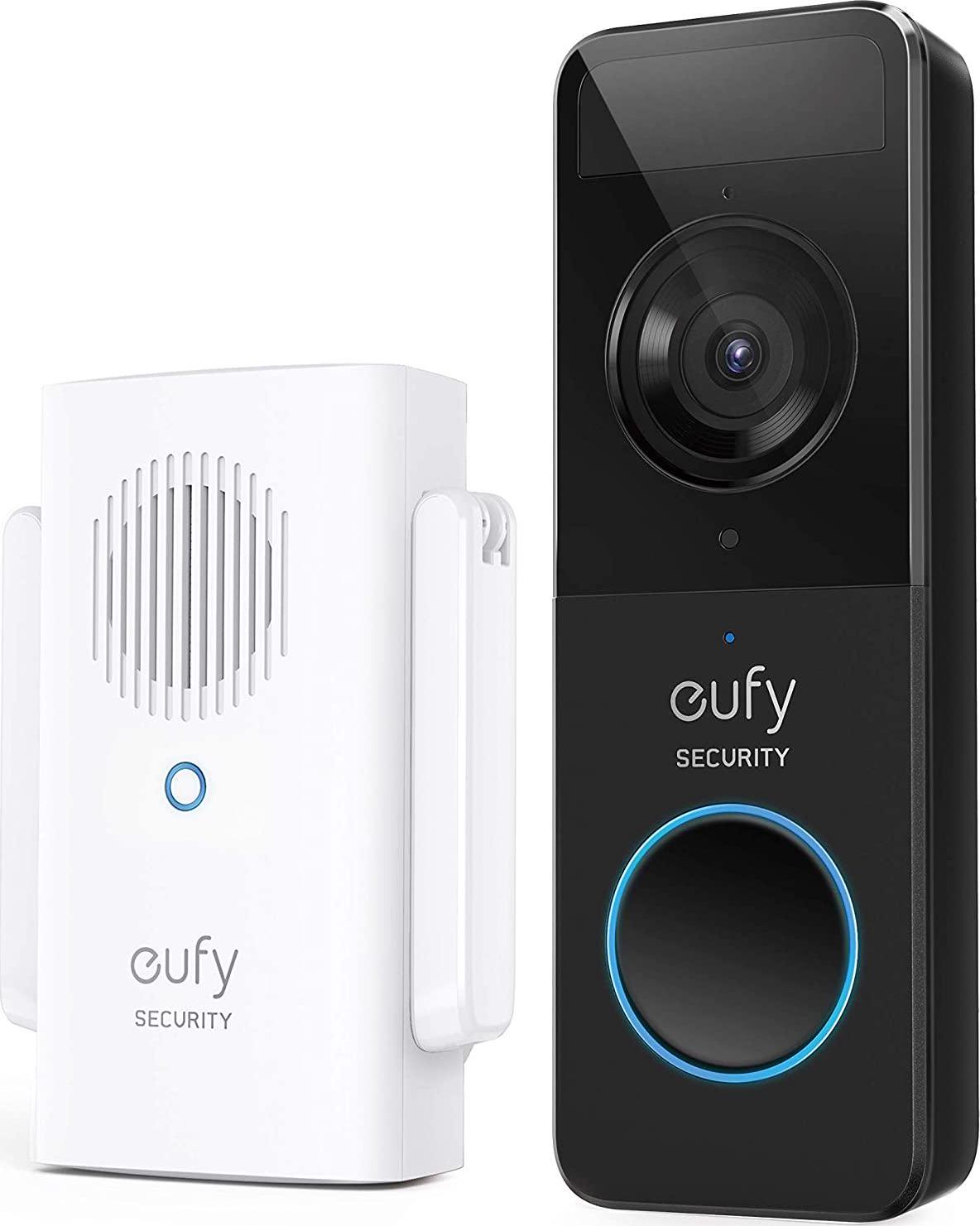 Eufy, Eufy E8220CW1 Security Slim 1080P Battery Doorbell with Homebase Mini Repeater