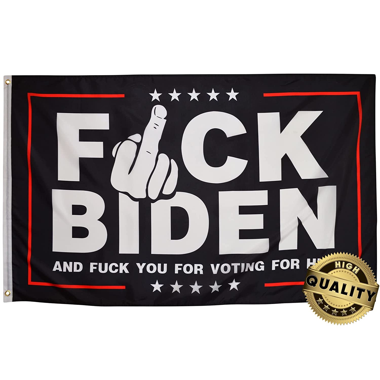 Eugenys, Eugenys Biden Flag 3X5 Foot - for Voting for Him Flag -Bright Vivid Colors, Double Stitched, Durable Brass Grommets - Perfect anti Biden Flag Banner for Indoor / Outdoor