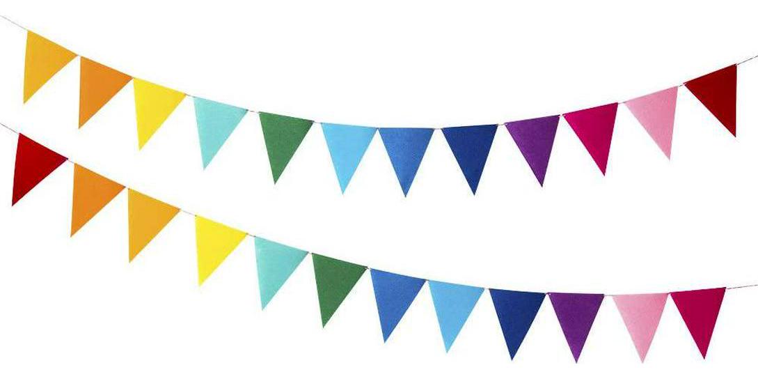 Every Cares, Every Cares Rainbow Felt Fabric Bunting, 24 Pcs/ 16.4 Feet(2 Pack) Decoration Banners for Birthday Party, Baby Shower, Window Decorations and Children's Living Room Decorations