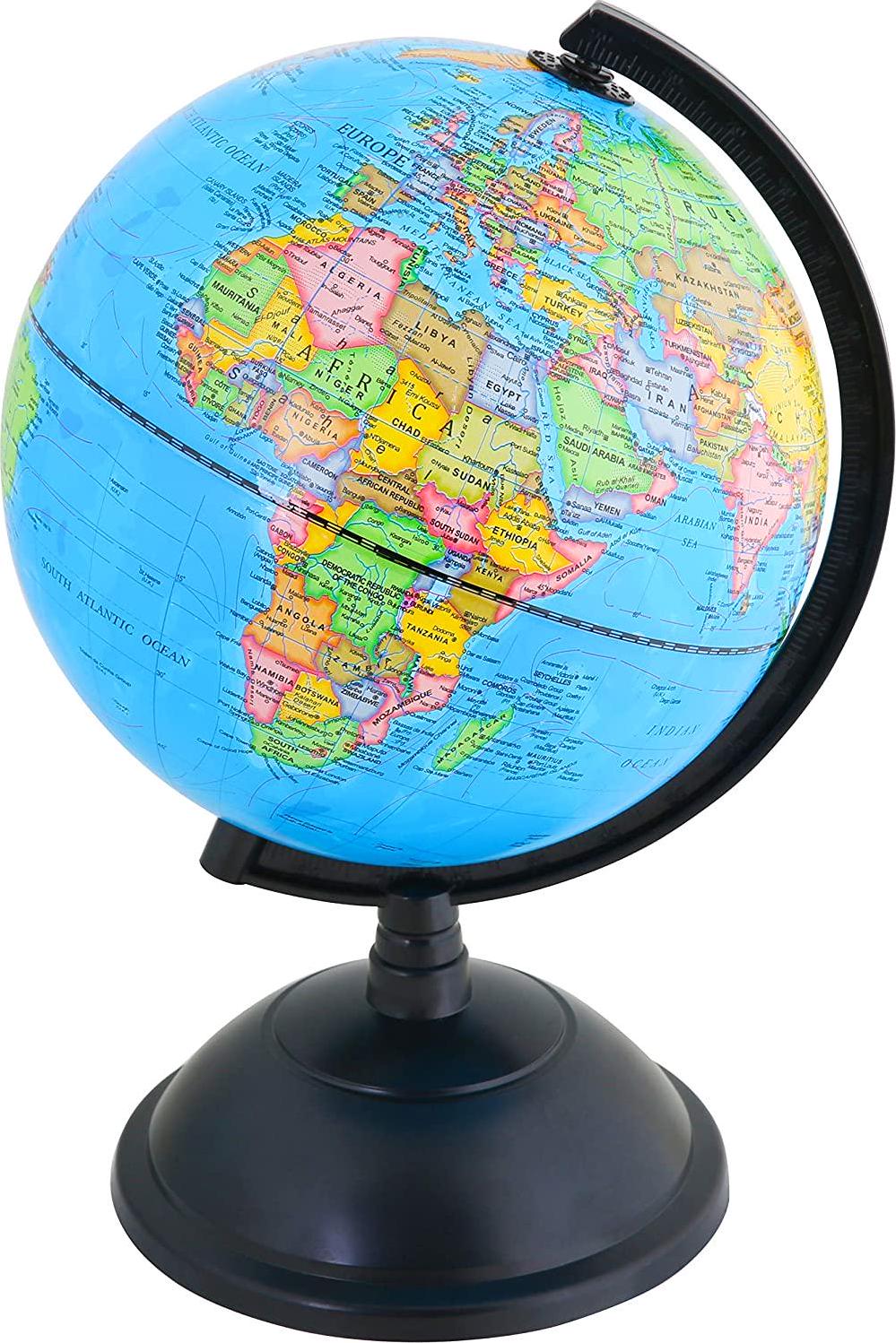 Exerz, Exerz Educational World Globe 20cm Swivel Rotating Desk Top Globe - Diameter 20cm (Engish)