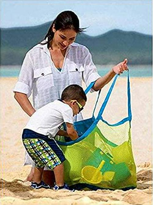 MerryMore, Extra Large Mesh Beach Bags Tote Bags Beach Necessaries Stay Away from Sand, Perfect for Holding Children Toys - 2 Pack