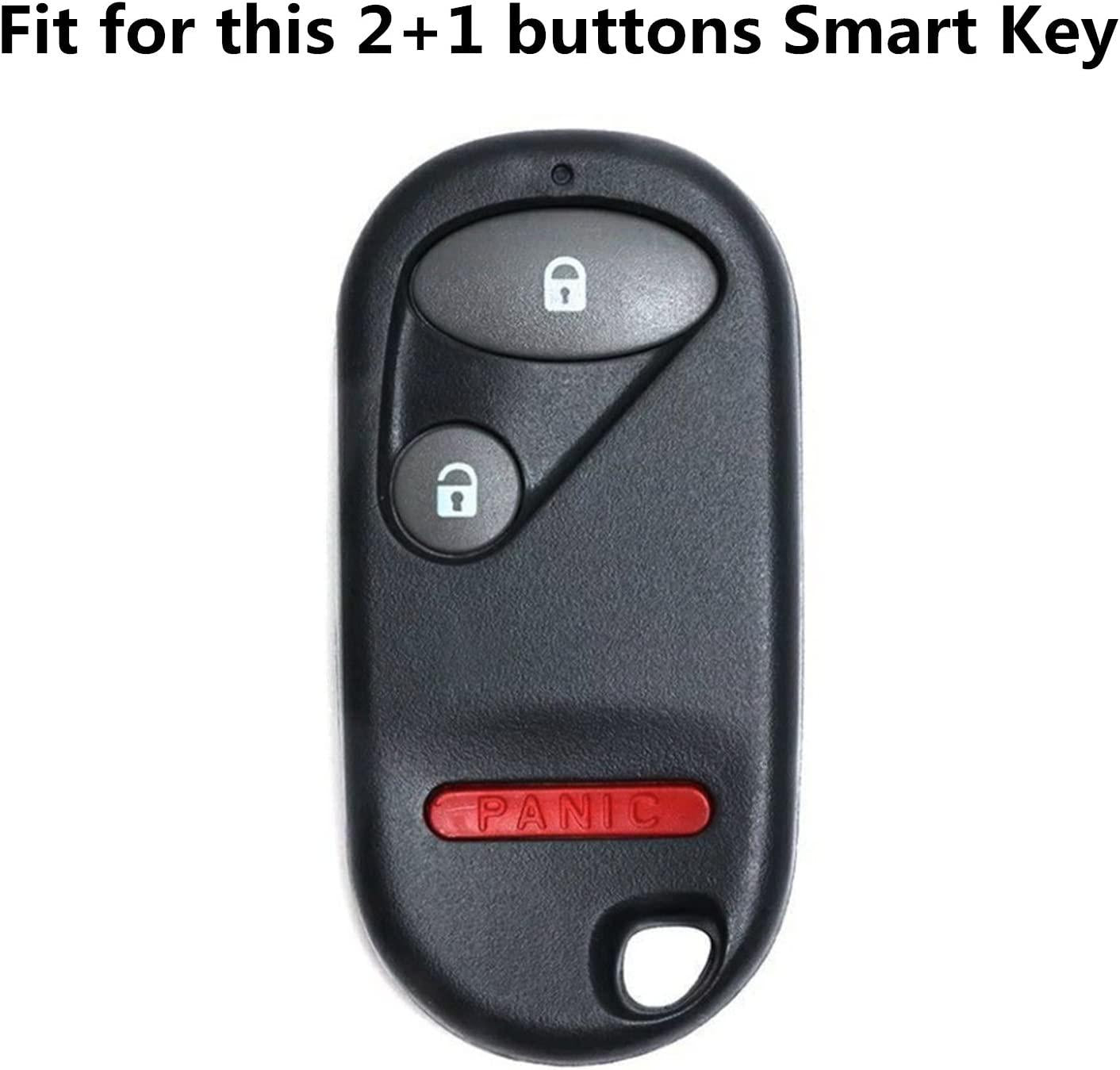 Ezzy Auto, Ezzy Auto Pack 2 Black Silicone Rubber Key Fob Case Key Covers Key Jacket Skin Protectors fit for Honda Civic Pilot Accord Element Insight