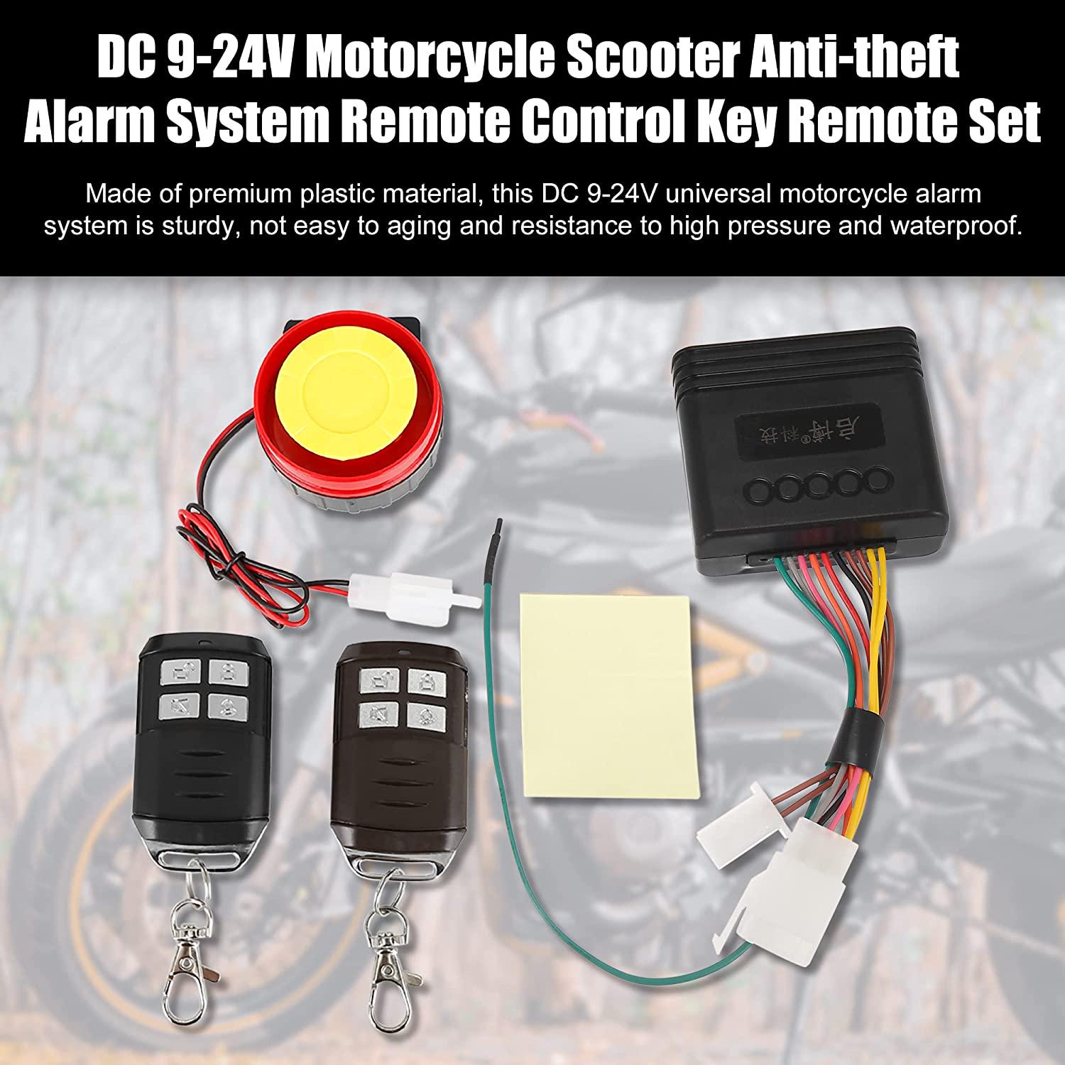 F FIERCE CYCLE, F FIERCE CYCLE DC 9-24V Motorcycle Scooter Anti-Theft Alarm System Remote Control Key Remote Set Engine 125dB Alarm Speaker