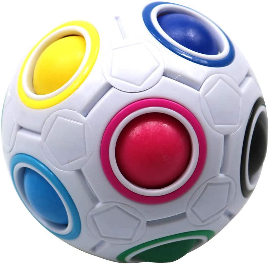 FC MXBB, FC MXBB 2.5 inches Fidget Ball Intelligence Rainbow Magic Ball Cube 3D Puzzle Football Design Fidget Toy