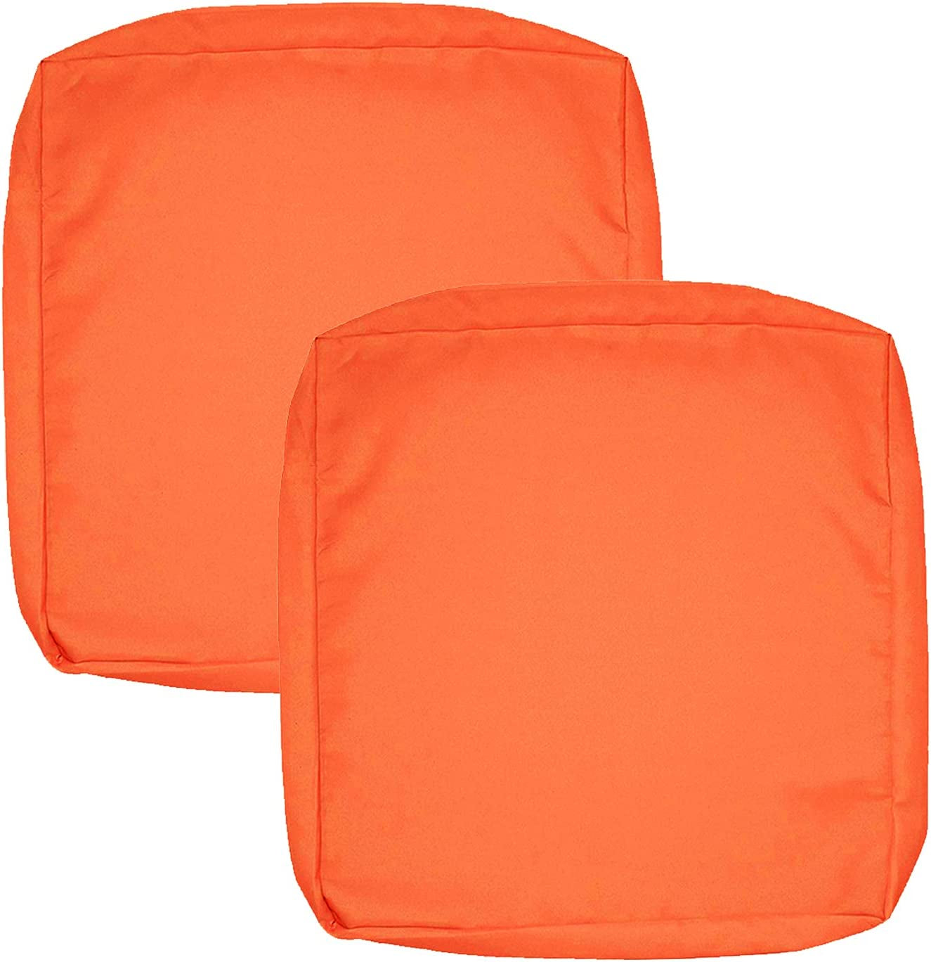 FLYMEI, FLYMEI Outdoor Cushion Covers, Replacement Patio Cushion Covers 24 X 24 X 4 Inch, Orange Water Resistant Cushion Pillow Seat Covers, Patio Loveseat Covers Only Patio Cushion Slip Covers