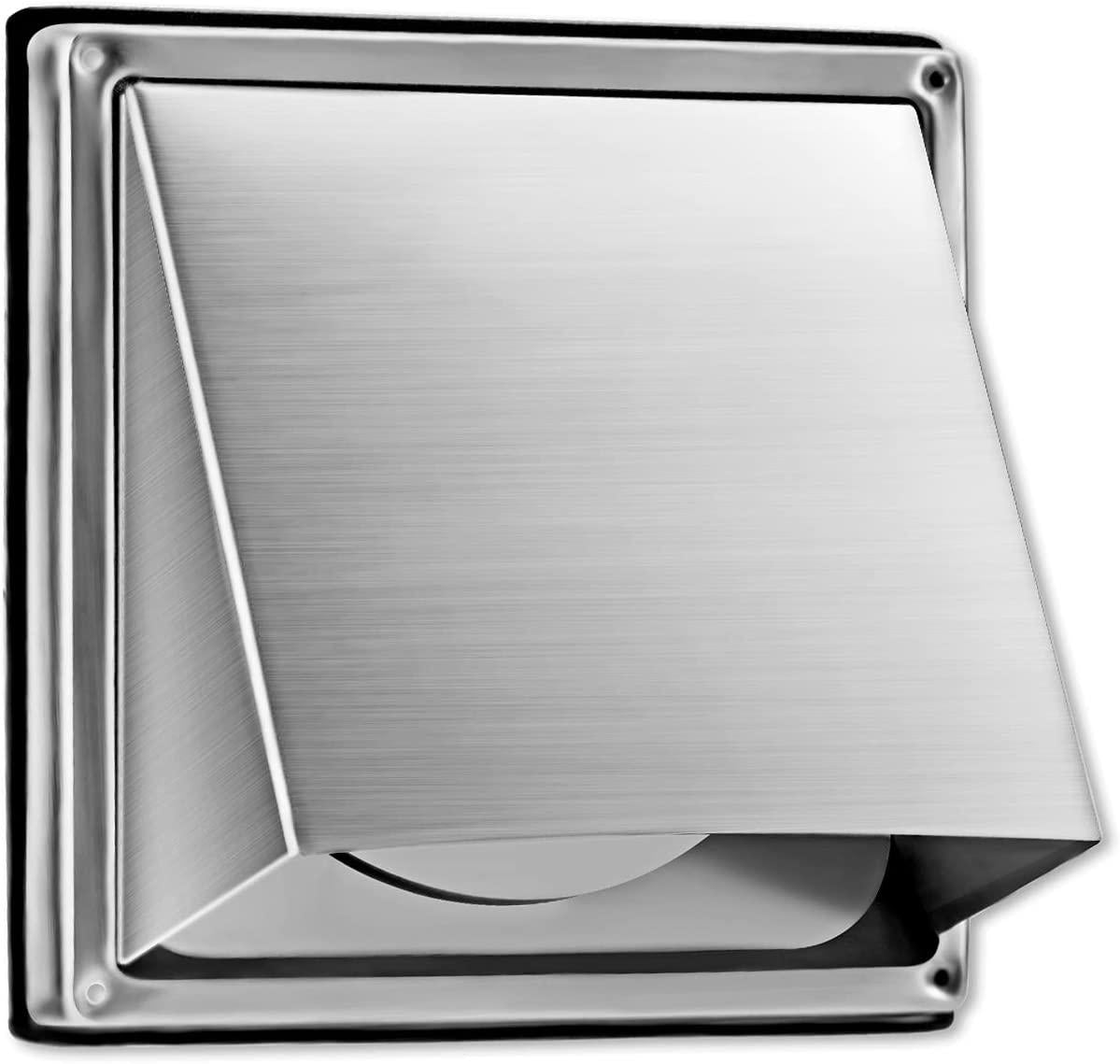 FRESH SPEED, FRESH SPEED 6-Inch External Extractor Wall Vent Cushioned Non Return Flap