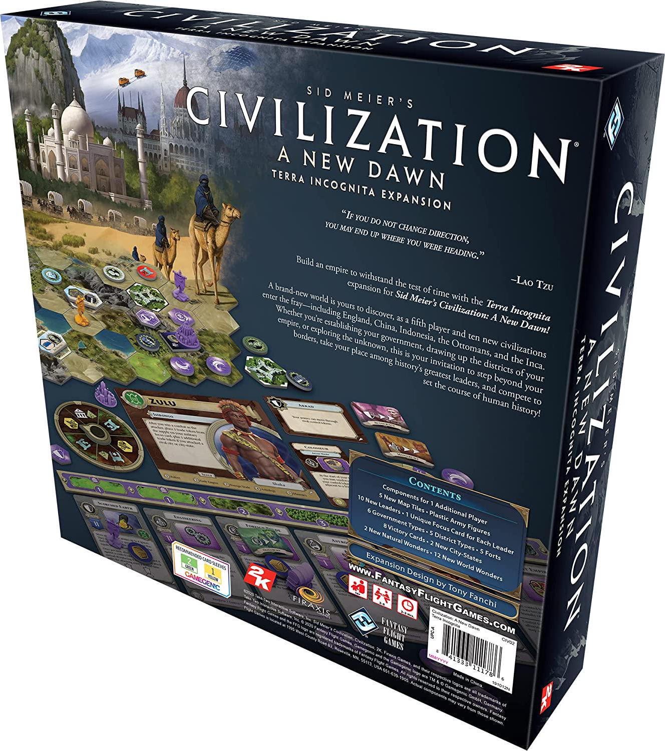 Fantasy Flight Games, Fantasy Flight Games Civilization New Dawn: Terra Incognita (FFGCIV02)