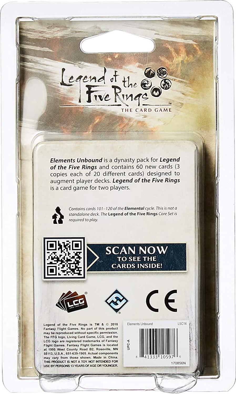 Fantasy Flight Games, Fantasy Flight Games Current Edition Legend of The Five Rings Lcg Elements Unbound Board Game
