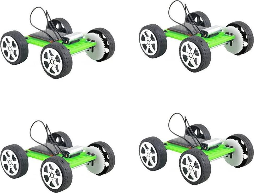 Fashionclubs, Fashionclubs 4pcs/Set Children DIY Assemble Solar Power Car Toy Kit Science Educational Gadget Hobby