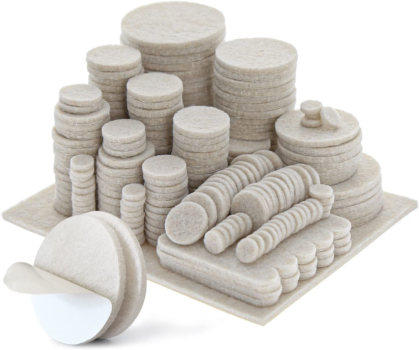 Croch, Felt Furniture Pads 277PCS Assorted Sizes Value Pack Premium Self Adhesive anti Scratch Floors Protectors for Hardwood & Laminate Flooring