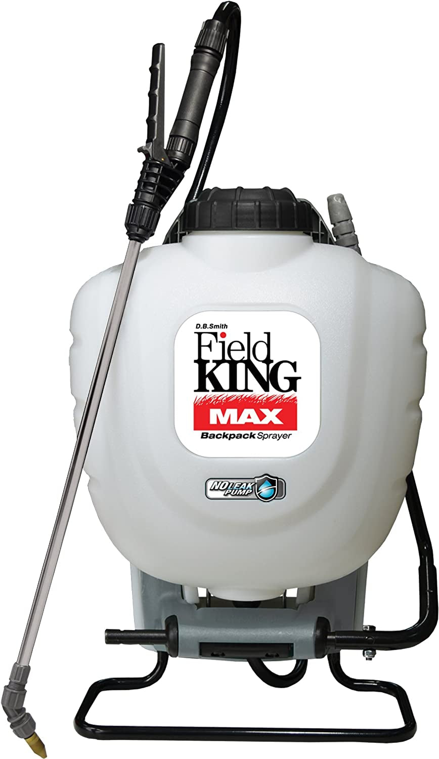Field King, Field King Max 190348 Backpack Sprayer for Professionals Applying Herbicides, White, 4 Gallon
