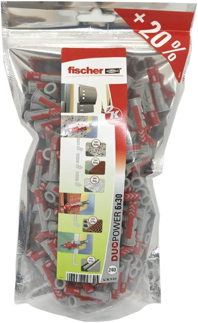 fischer, Fischer Big Pack DUOPOWER 6, 536382, 240 Dowels
