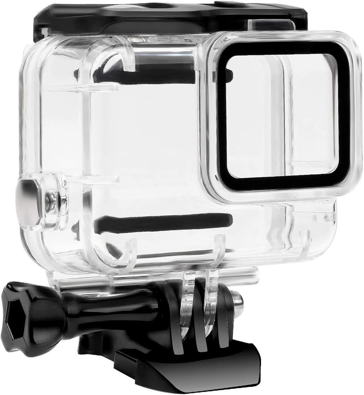 FiTSTILL, FitStill Waterproof Housing Case for GoPro Hero 7 White and Silver, Protective 45m Underwater Dive Case Shell with Bracket Accessories for Go Pro Hero7 Action Camera