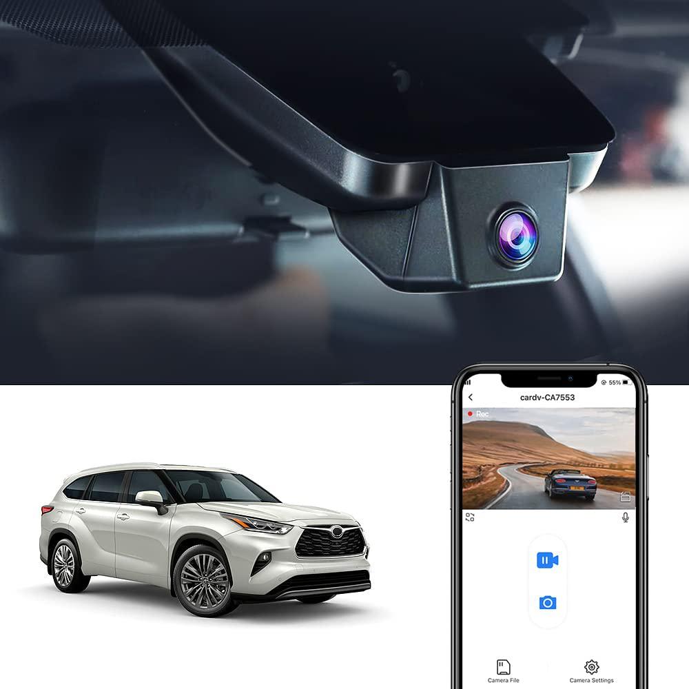 FITCAMX, Fitcamx 4K Dash Cam Compatible with Toyota Kluger LE Limited Platinum L XLE XSE 2022 2021 2020 XU70 (Gen 4), OEM Style, UHD 2160P Video WiFi, WDR Night Vision, G-Sensor, Easy to Install, 64GB Card