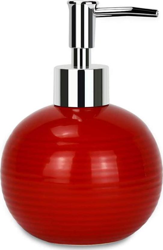 Fitlyiee, Fitlyiee Ceramic Hand Soap Dispenser Bathroom Countertop Decorative Accessories Soap Bottle Container for Essential Oils Lotions (Red)