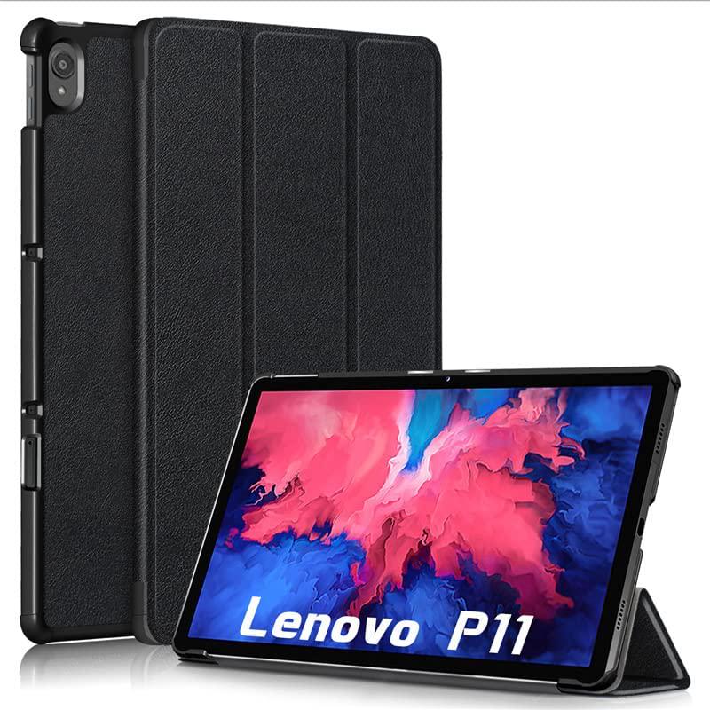 Twinspail, Flip Case Compatible with Lenovo Tab P11/ P11 Plus 11 inch, Auto Wake Up/ Sleep PU Leather Case Cover Replacement for Lenovo Tab P11 Plus/ P11 2021 Release 11 , Black