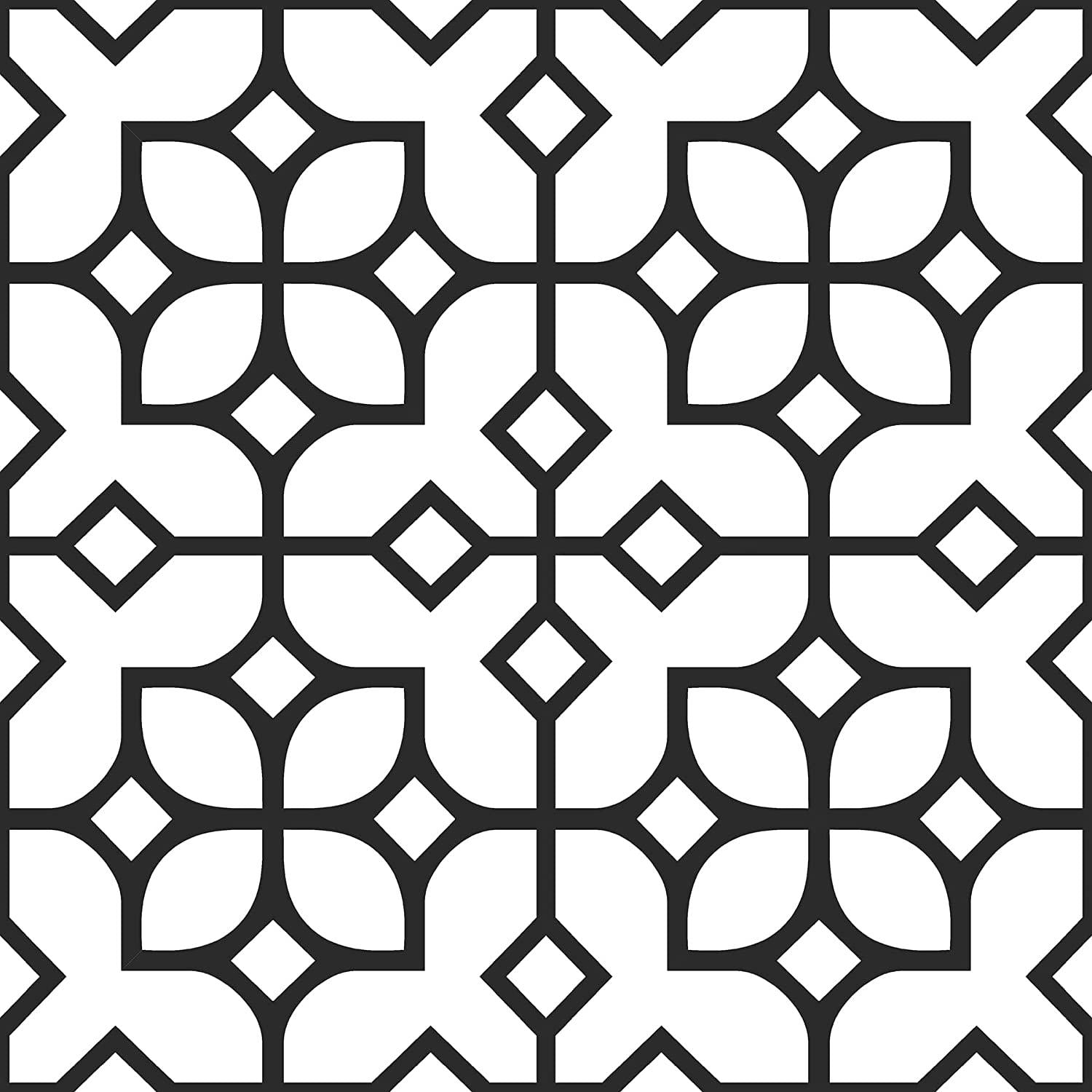 FloorPops, FloorPops Abbey Peel and Stick Floor Tiles, White, 60 L x 24 W x 0.06 T