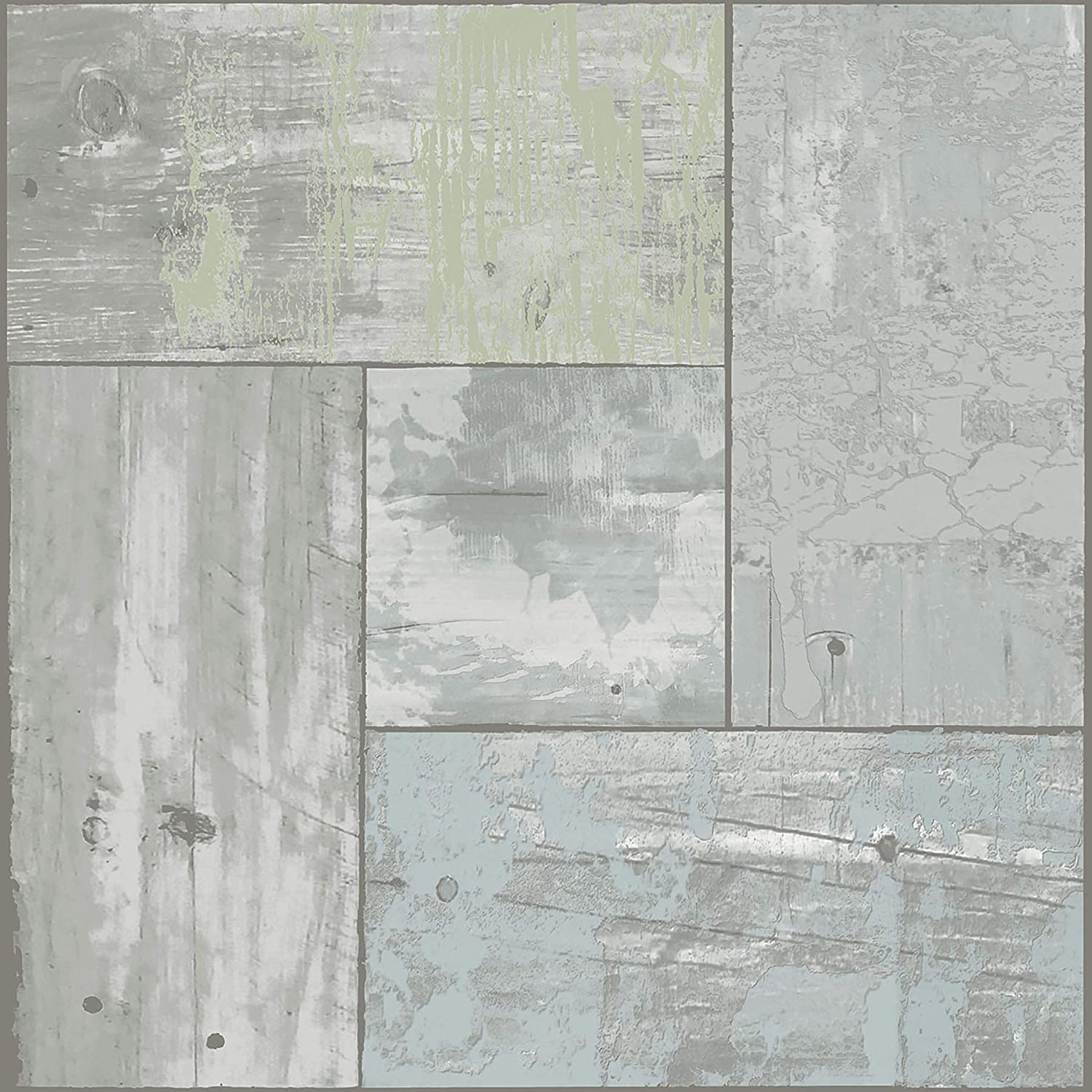 FloorPops, FloorPops FP3290 Boardwalk Peel and Stick Floor Tiles, Grey