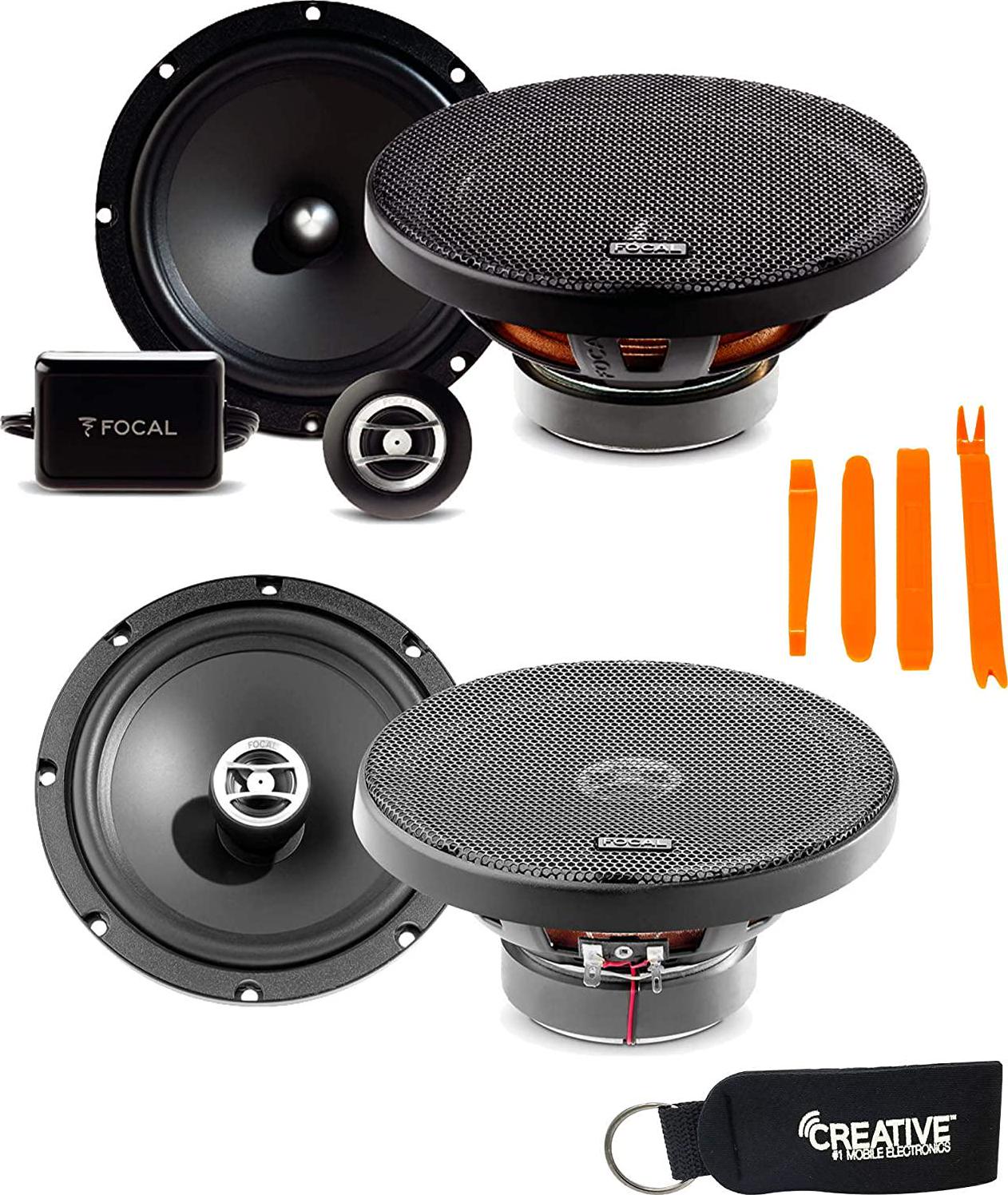 Focal, Focal Auditor Bundle - RSE-165 6.5 2-Way Component Speakers (Pair) and RCX-165 6.5 2-Way Coaxial Speakers (Pair)