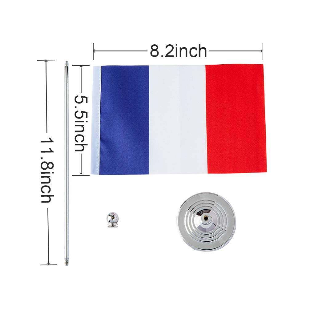 mflagperft, France Flag French Table Desk Small Mini Flags Decorations